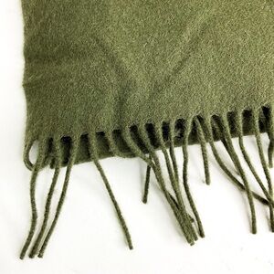 Matinique Olive Green Wool Scarf